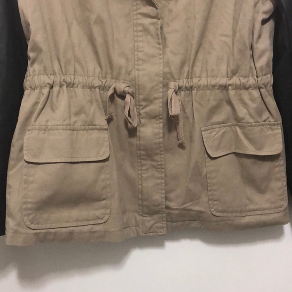 Olive & Oak Jacket w/ drawstring/zipper, pleather - Picture 3 of 7